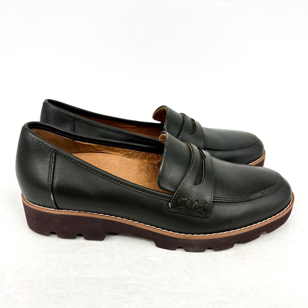 Vionic Womens Cheryl ll Loafers US 8.5 M EU 39 Dark Olive Green Leather NWOB - Picture 4 of 12